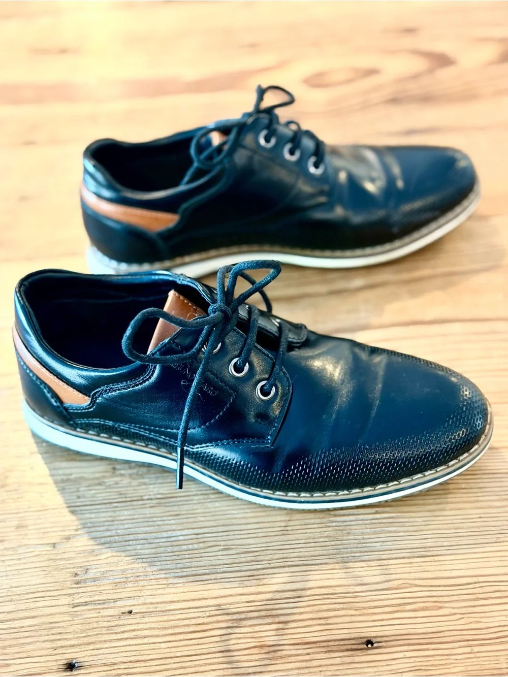 Bruno Marc Boys' Black Lace-Up Dress Shoes Boys Size 2